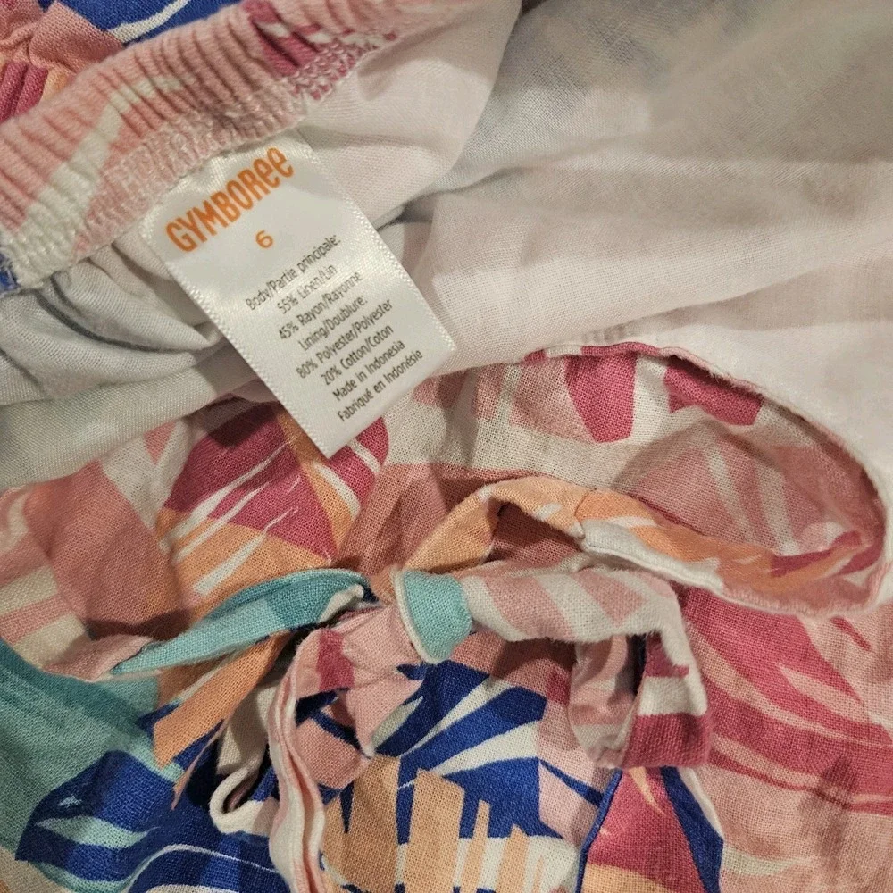 Gymboree Girls Tropical Halter Dress Size 6‎ Adjustable Halter Floral Summer